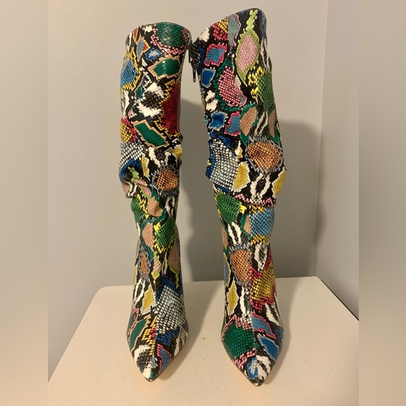 Liliana Hariot Half Calf Rainbow Snakeskin Boots - Picture 1 of 11